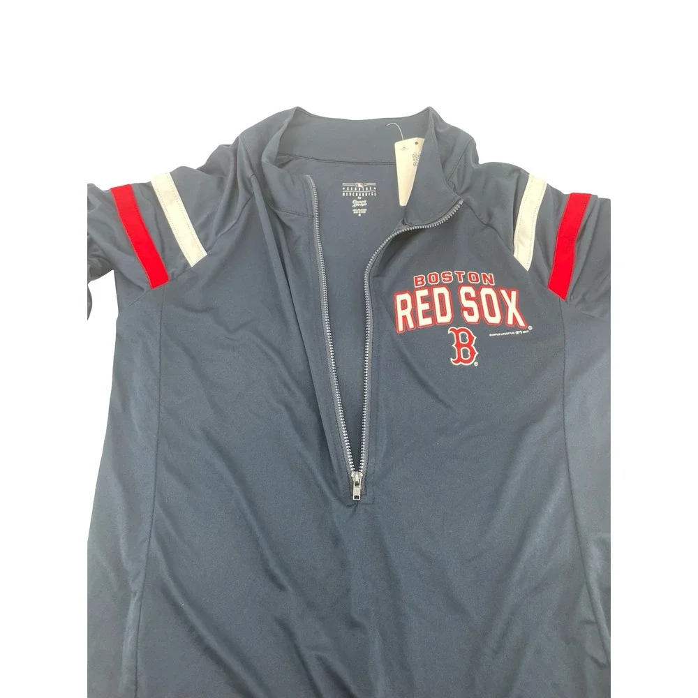 Campus Lifestyle Women's Pullover Boston Red Sox Quarter Zip Polyester Medium